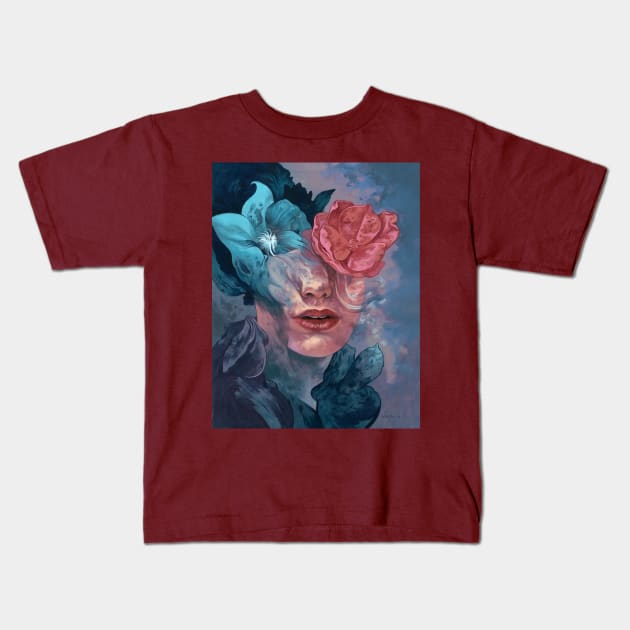 Flower Girl Kids T-Shirt by stevenrussellblack